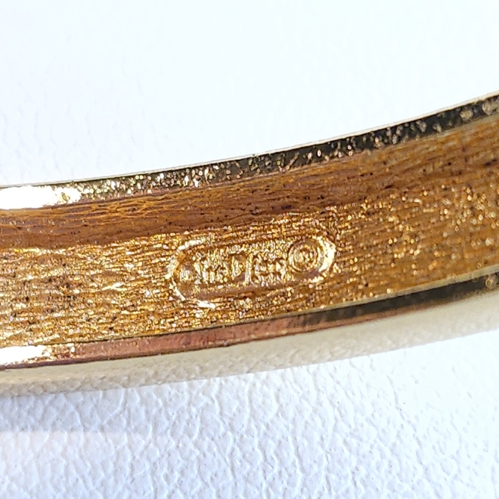 Christian Dior Bracelet Vintage Swarovski Blue Crystal Chr.Dior Gold Bracelet - Picture 10 of 16